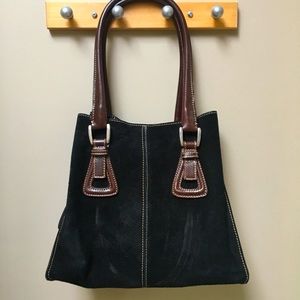 Real Italian Leather (Suede) Purse (Black)